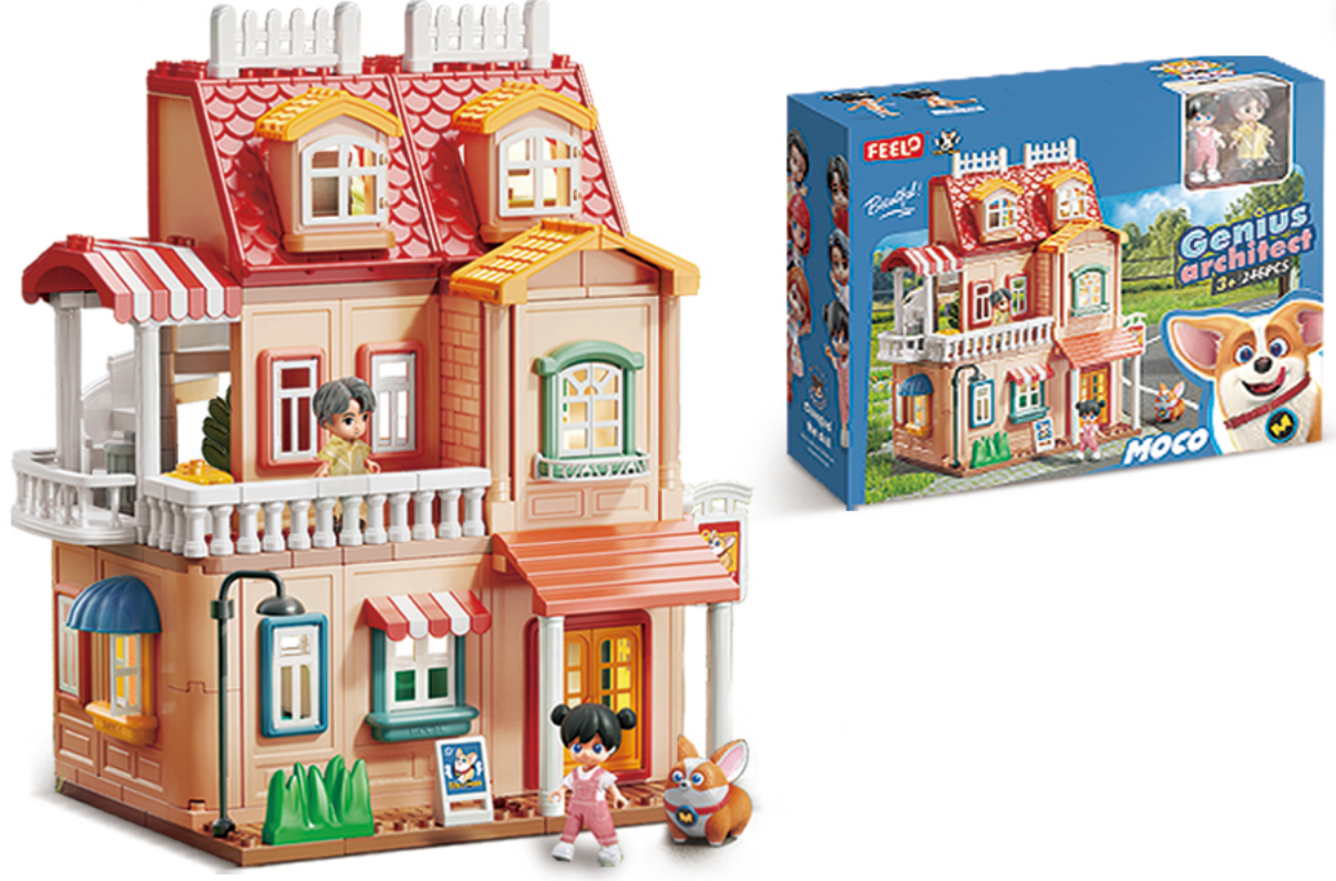 246-Pcs Free-Build Villa (Flying Dog Edition)