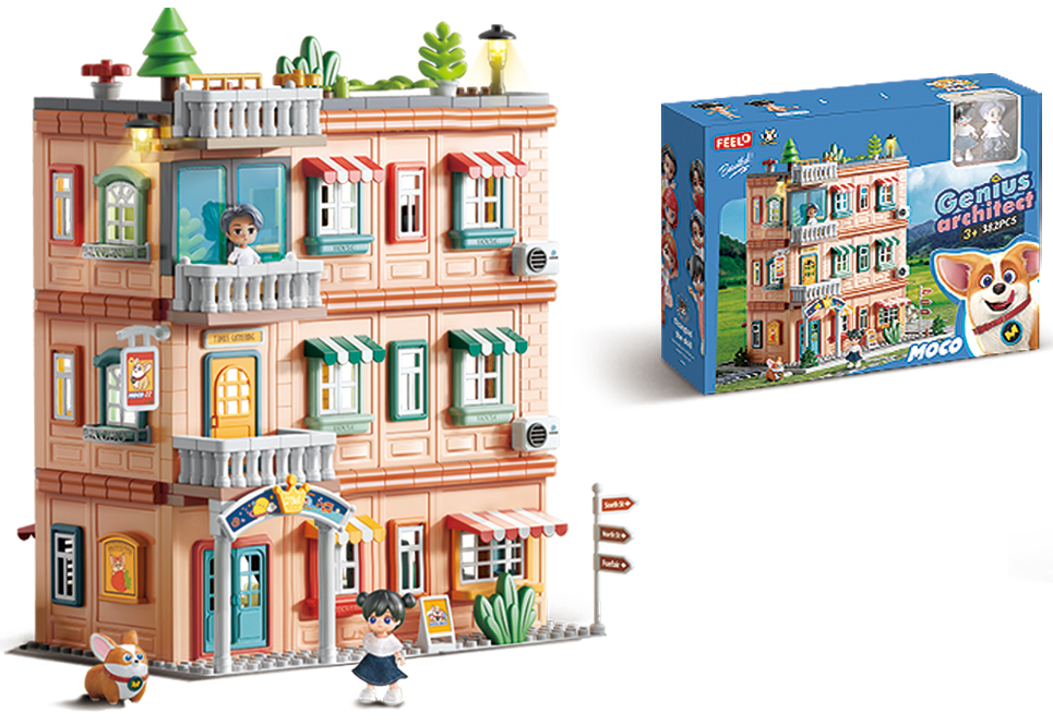 382-Pcs Free-Build Villa (Flying Dog Edition)