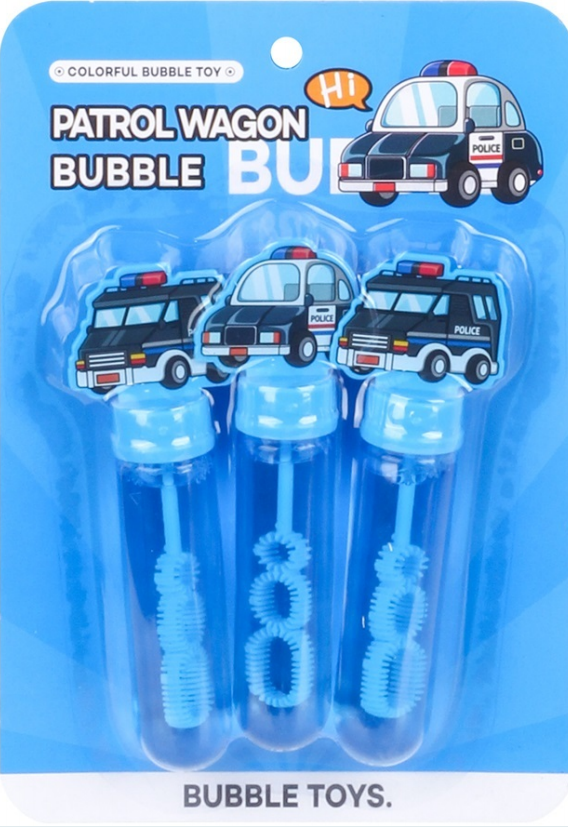 Police Car Bubble Wand (Blister Card)