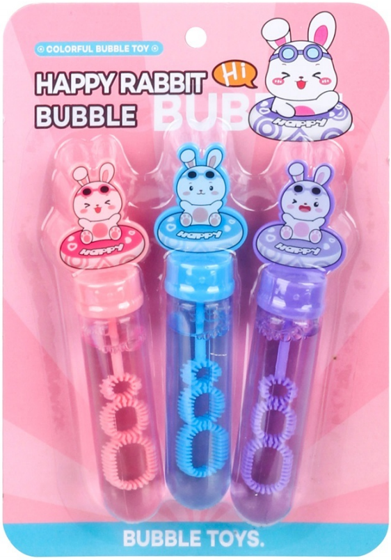 Swim Ring Rabbit Bubble Wand (Blister Card)