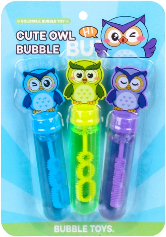 Owl Bubble Wand (Blister Card)