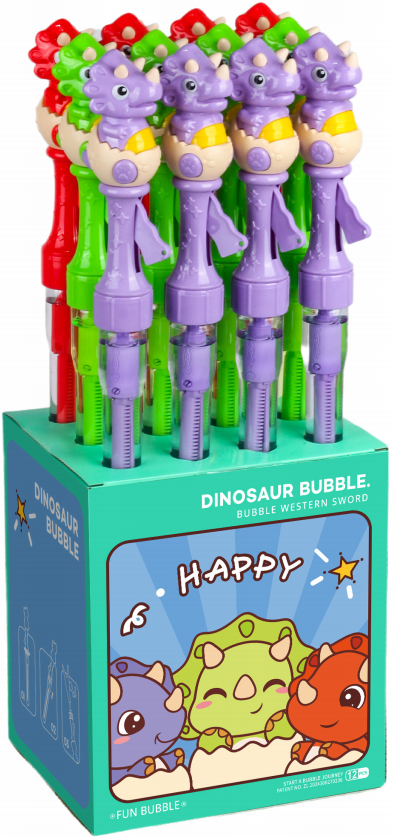 Eggshell Triceratops Bubble Sword (Display Box)