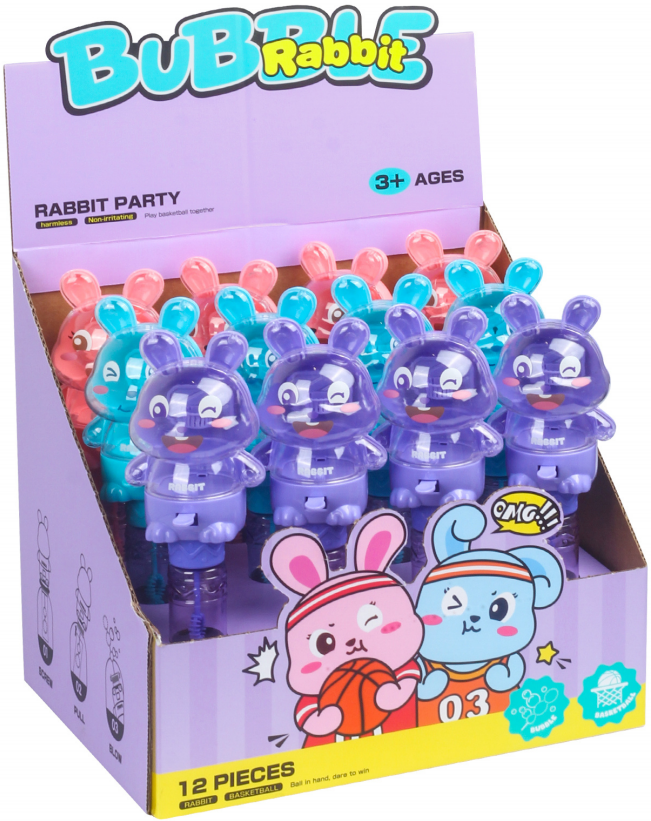 Rabbit Basketball Bubble Wand (Display Box)