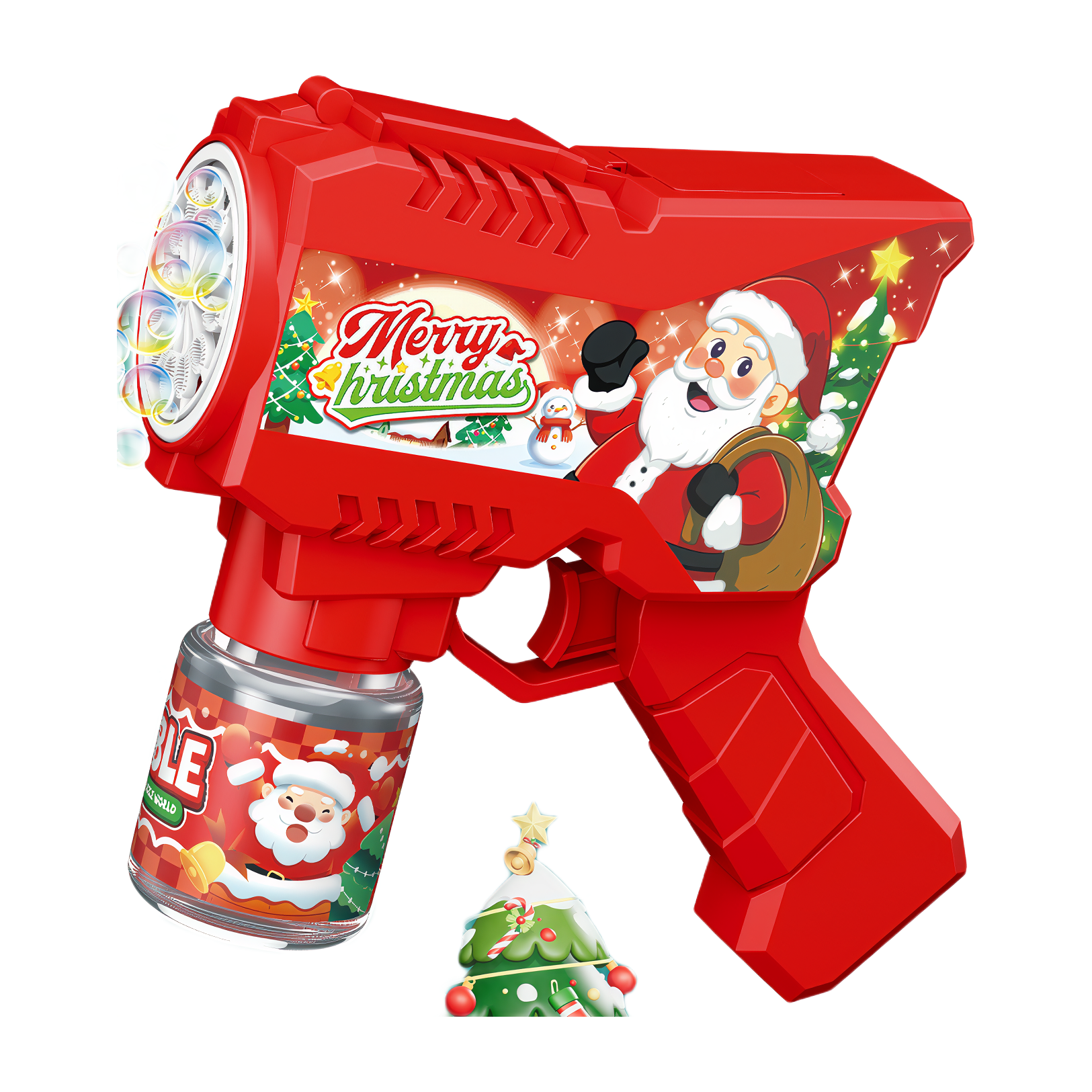 Cool Electric Santa Claus Bubble Gun (with Lights)