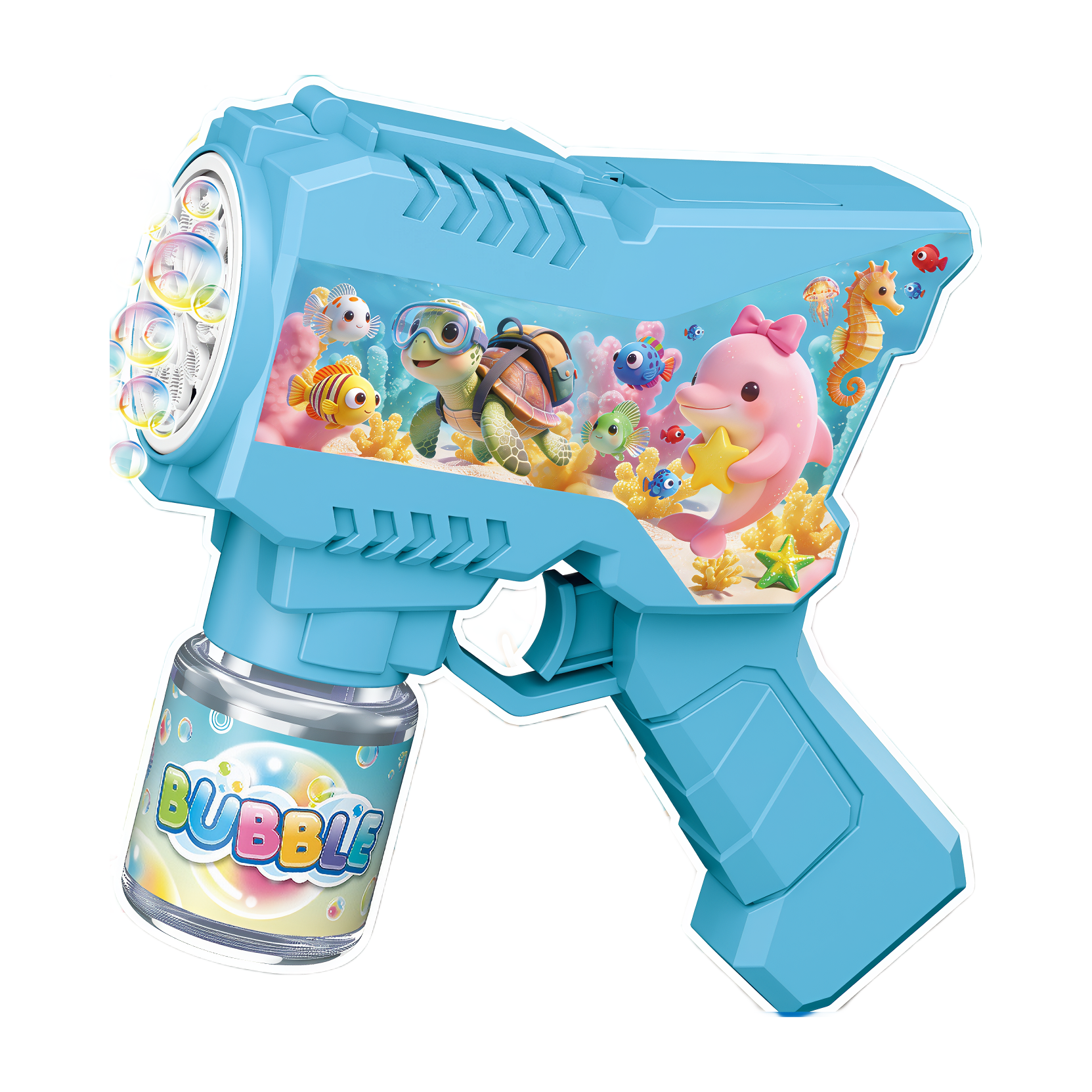 Cool Electric Sea Animal Bubble Gun (with Lights)