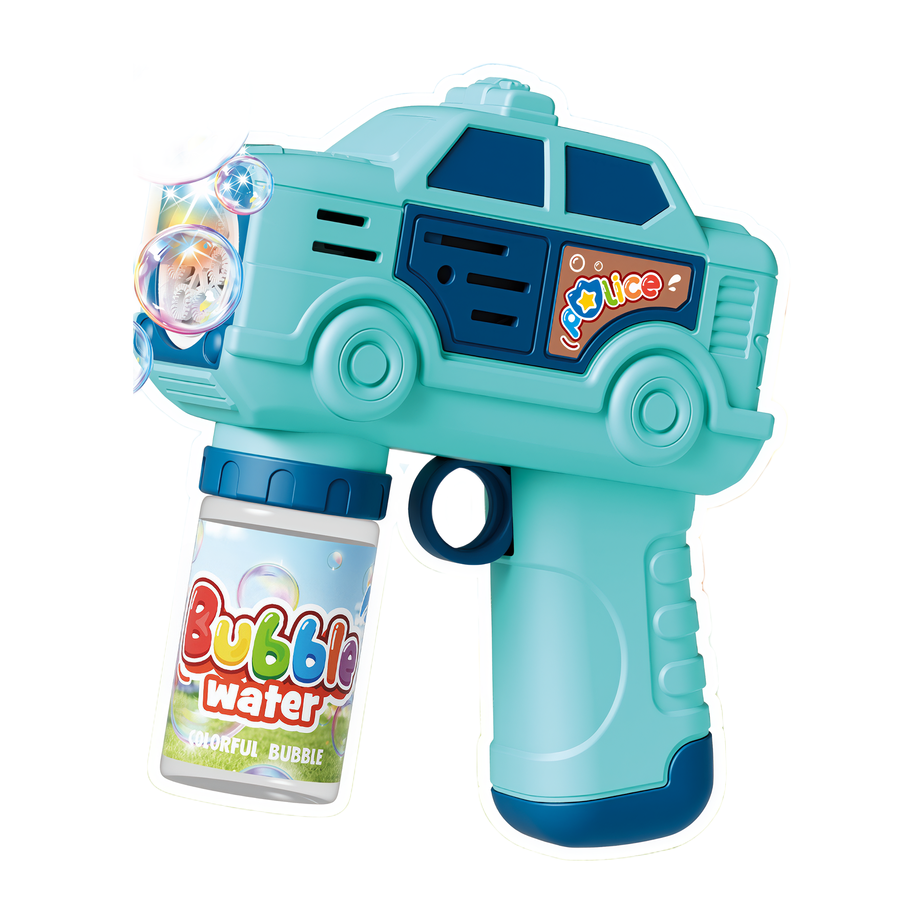 Electric City Police Car Bubble Gun (with Lights & Music)