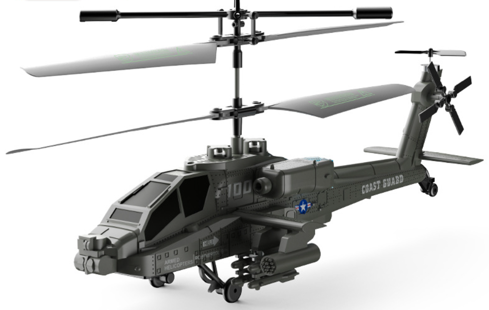 Apache RC Helicopter (Electroplated/Army Green)