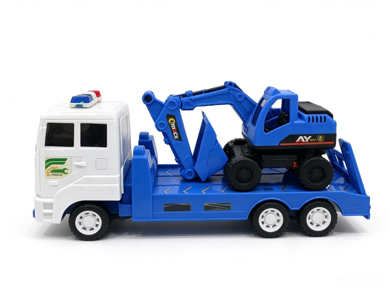 Friction Trailer with Excavator (Blue)